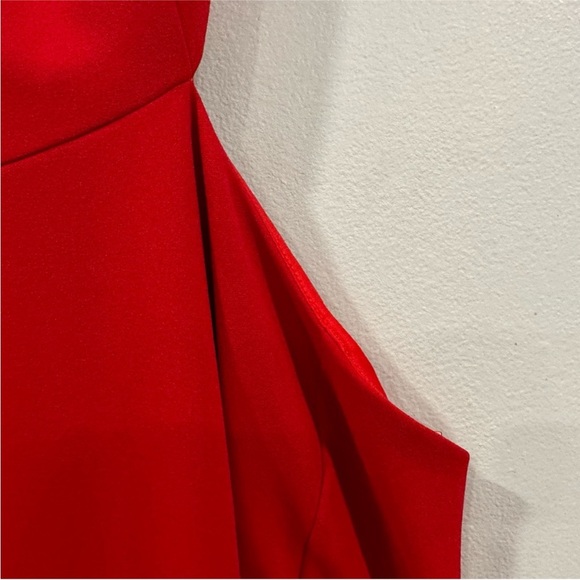 LA FEMME 27126 Asymmetrical Neckline Strappy Jersey Side Cut Out Evening Dress - Picture 4 of 8